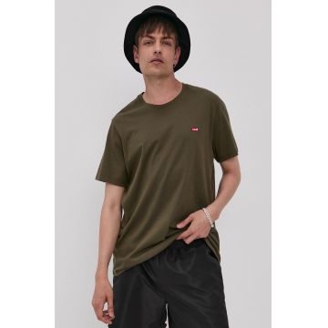 Levi's tricou bărbați, culoarea verde, cu imprimeu 56605.0021-Greens