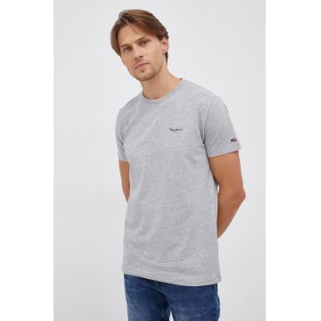 Pepe Jeans Tricou Original Basic 3 culoarea gri, melanj