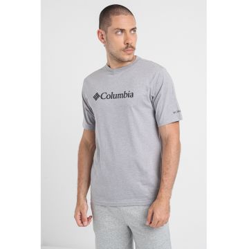 Tricou din bumbac cu decolteu la baza gatului CSC