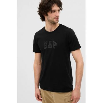 Tricou de bumbac cu logo brodat