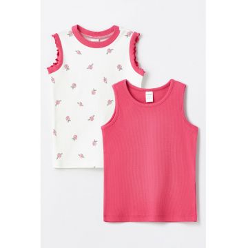 Set de top-uri cu model si uni - 2 piese Set de top-uri cu model si uni - 2 piese