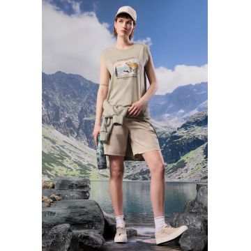 Medicine tricou din bumbac femei, culoarea verde