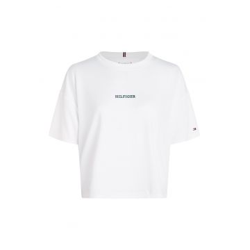 Tricou cu maneci cazute si logo