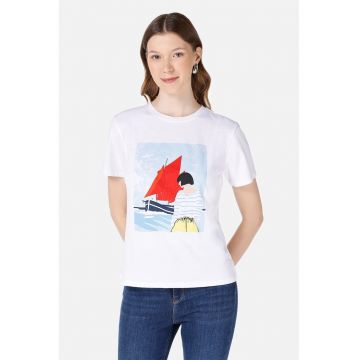 Tricou din bumbac cu imprimeu grafic
