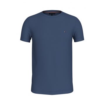 Tricou slim fit cu decolteu la baza gatului