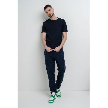 Tricou din amestec de bumbac cu detaliu logo