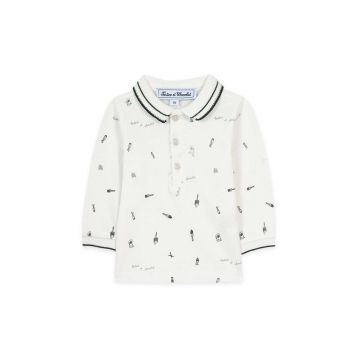 Tartine et Chocolat longsleeve din bumbac pentru copii culoarea verde, modelator, TZ11071