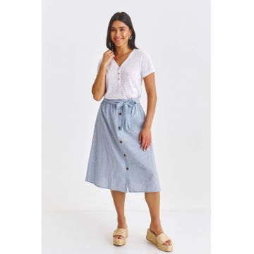 Tricou uni cu decolteu in V