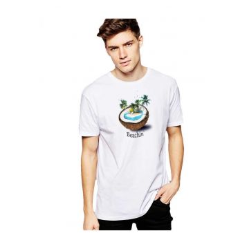 Tricou barbati alb - Beachin Tricou barbati alb - Beachin