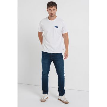 Tricou cu decolteu la baza gatului si imprimeu logo