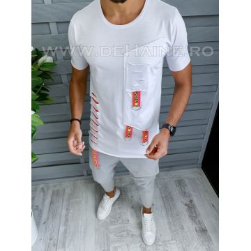 Tricou barbati alb slim fit Vagabond CU MIC DEFECT  DEF1945