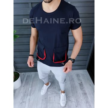 Tricou barbati slim fit asimetric ZR A9158 N5-3.2