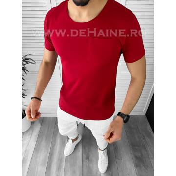 Tricou barbati slim fit rosu B1961 N5-3.1