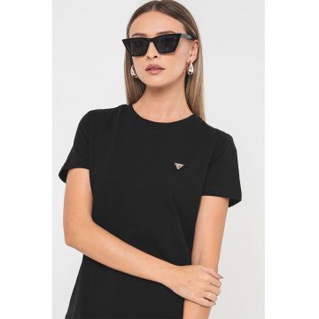 Tricou cu decolteu la baza gatului si logo - pentru fitness