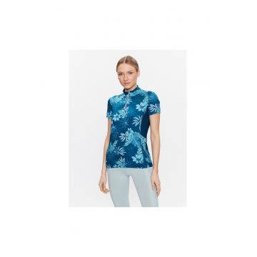Tricou dama pentru ciclism -  Poliester - Albastru marin
