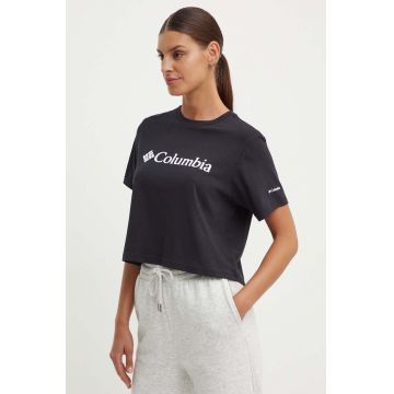 Columbia tricou din bumbac North Cascades femei, culoarea bleumarin 1930051