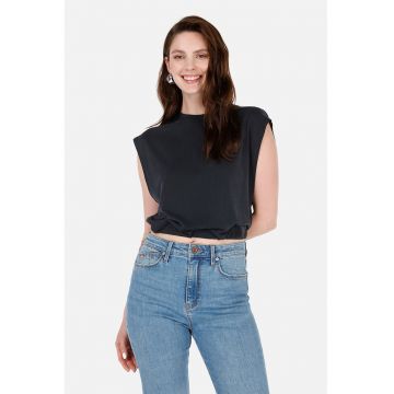 Tricou crop din amestec de modal