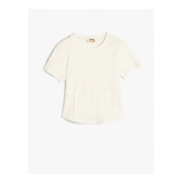 Tricou striat din amestec de bumbac