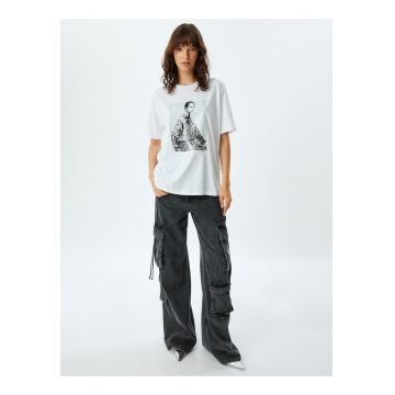 Tricou de bumbac cu imprimeu foto