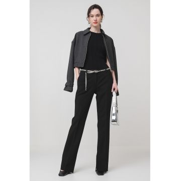 Top slim-fit cu striatii