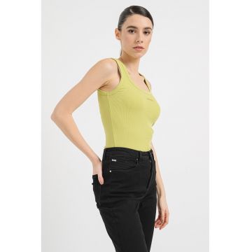 Top slim fit striat Ematite
