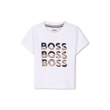 Tricou cu decolteu la baza gatului si imprimeu logo