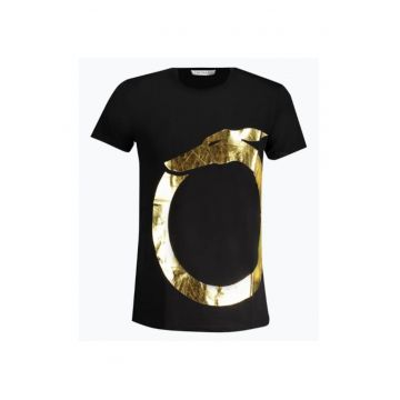 Tricou barbati din bumbac cu logo si croiala Regular fit - TRU2MTS01 - Negru