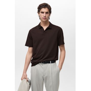 Tricou polo slim-fit din pique