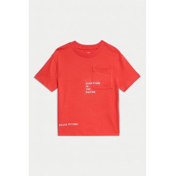 Tricou regular fit de bumbac cu model text