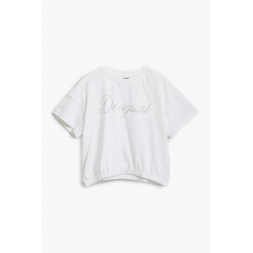 Tricou de bumbac cu paiete
