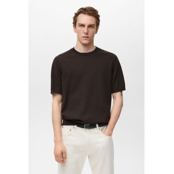 Tricou tricotat fin din bumbac