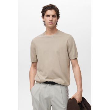 Tricou tricotat fin din bumbac