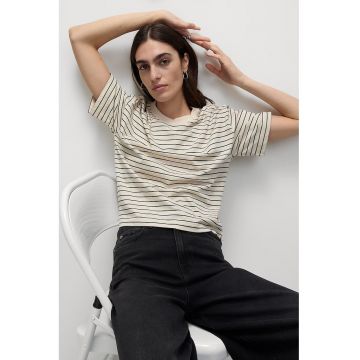 Tricou din bumbac cu model in dungi
