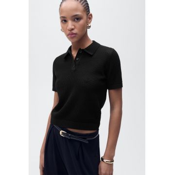 Tricou polo tricotat