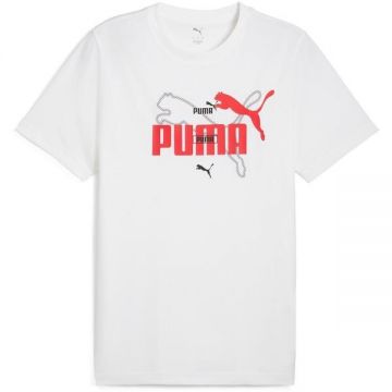 Tricou barbati Puma Ess Logo Lab Summer Tee 68467102, L, Alb