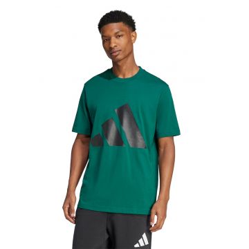 Tricou cu decolteu la baza gatului si imprimeu logo