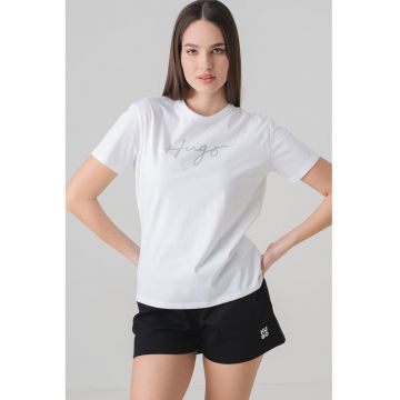 Tricou de bumbac cu imprimeu logo Damacia