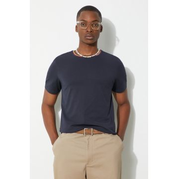 Paul Smith tricou din bumbac barbati, culoarea albastru marin, neted, M1R-697PS-H00084
