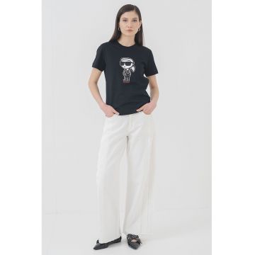 Tricou de bumbac organic cu imprimeu logo