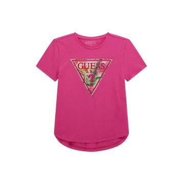 Tricou din amestec de bumbac cu imprimeu logo