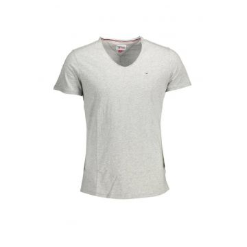 Tricou barbati cu decolteu in V - cu mini logo - Regular fit -