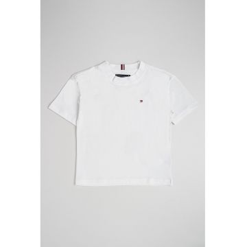 Tricou regular fit cu decolteu la baza gatului