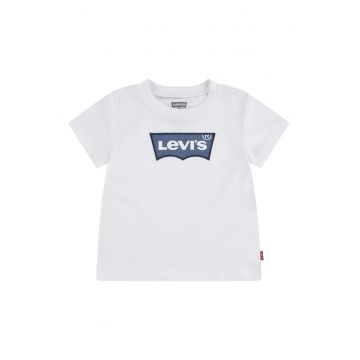 Tricou cu decolteu la baza gatului si logo brodat