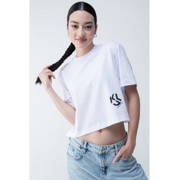 Tricou crop de bumbac organic