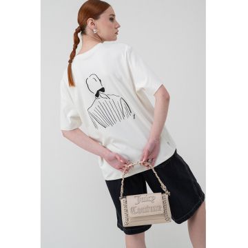 Tricou de bumbac organic cu imprimeu grafic
