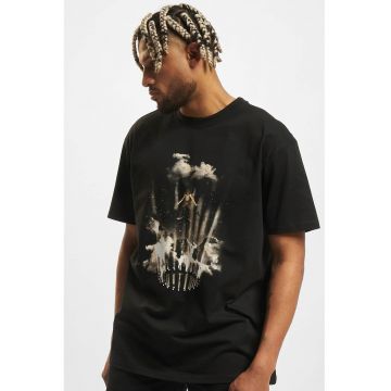 Tricou cu imprimeu si maneci cazute