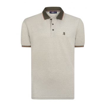 Tricou cu model uni si guler polo