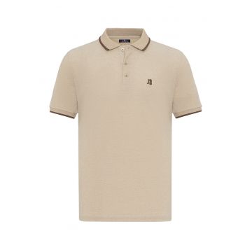 Tricou polo cu logo brodat discret