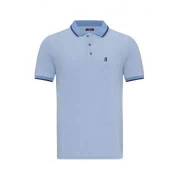 Tricou polo cu logo brodat discret