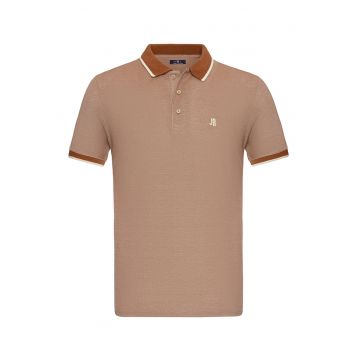 Tricou polo cu logo brodat discret